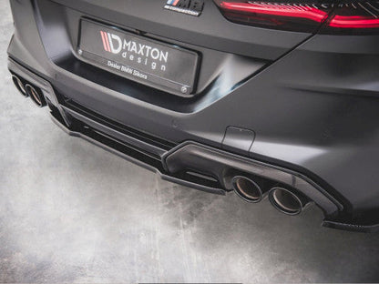 Maxton Design Rear Centre/Center Splitter Diffuser Lip Blade, Gloss Black ABS, for BMW M8 Gran Coupe F93 (2019-On) – Rear Under Spoiler, Valance Skirt Extension, Lower Diffuser Trim