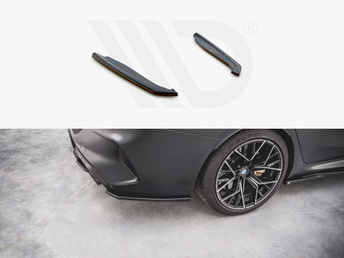 Maxton Design V2 Rear Side Splitters Gloss Black ABS for BMW M8 Gran Coupe F93 2019-on – Rear Bumper Spats Corner/Skirt Extensions Diffuser Side Blades Valance Trims – Pair