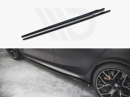 Maxton Design Side Skirts Diffusers V2 Gloss Black for BMW M8 Gran Coupe F93 (2019+) & BMW 8 Series Gran Coupe G16 M-Pack/M Sport (2019+)  Side Skirt Splitters/Extensions Pair