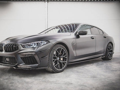 Maxton Design Side Skirts Diffusers V2 Gloss Black for BMW M8 Gran Coupe F93 (2019+) & BMW 8 Series Gran Coupe G16 M-Pack/M Sport (2019+)  Side Skirt Splitters/Extensions Pair