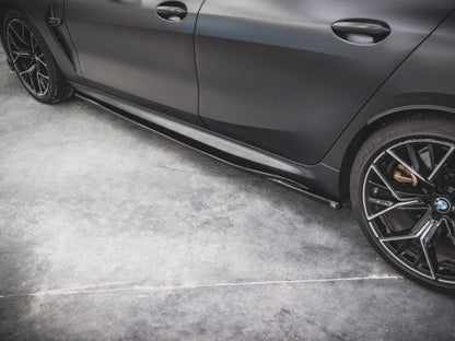 Maxton Design Side Skirts Diffusers V2 Gloss Black for BMW M8 Gran Coupe F93 (2019+) & BMW 8 Series Gran Coupe G16 M-Pack/M Sport (2019+)  Side Skirt Splitters/Extensions Pair