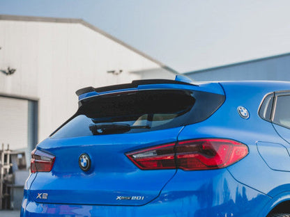 Maxton Design High Gloss Piano Black Roof Spoiler Extension for BMW X2 F39 M Sport (2016-on) | Rear Roof Lip / Tailgate Wing / Hatch Spoiler / Rear Window Spoiler | ABS Plastic with Pre-Applied 3M Adhesive Tape | OEM+ Styling Upgrade