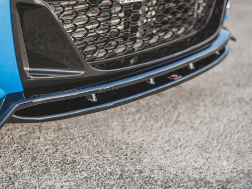 Maxton Design Gloss Black Front Splitter / Front Lip Spoiler for BMW X2 F39 M Sport 2016-2024 – ABS Front Bumper Chin Spoiler, Lower Valance, Front Apron, Aero Lip, Front Skirt, Bumper Lip Extension, Lower Bumper Extension