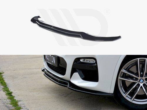 Maxton Design V1 Gloss Black Front Bumper Splitter, Front Lip, Chin Spoiler for BMW X3 G01 M Sport/M Package (M Pack) 2018-2024 – ABS Front Bumper