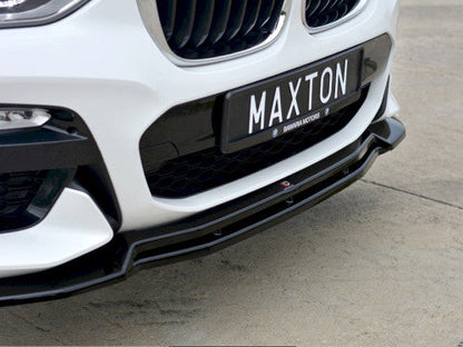 Maxton Design V1 Gloss Black Front Bumper Splitter, Front Lip, Chin Spoiler for BMW X3 G01 M Sport/M Package (M Pack) 2018-2024 – ABS Front Bumper