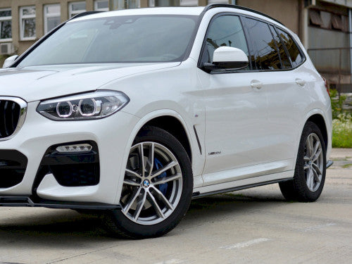 Maxton Design Gloss Black Side Skirts Diffusers/Extensions (Side Splitters) for BMW X3 G01 M Sport (M-Pack) 2018-On