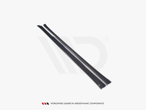 Maxton Design Gloss Black Side Skirts Diffusers/Extensions (Side Splitters) for BMW X3 G01 M Sport (M-Pack) 2018-On