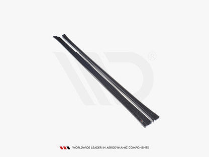 Maxton Design Gloss Black Side Skirts Diffusers/Extensions (Side Splitters) for BMW X3 G01 M Sport (M-Pack) 2018-On