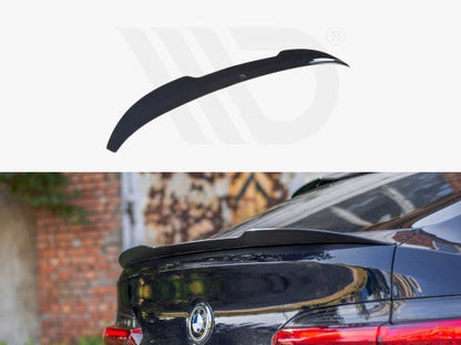 Maxton Design Gloss Black Boot Lip Rear Spoiler / Tailgate Trunk Lip Extension for BMW X4 G02 M Sport (2018–2021) – High-Gloss Piano Black ABS Rear Blade