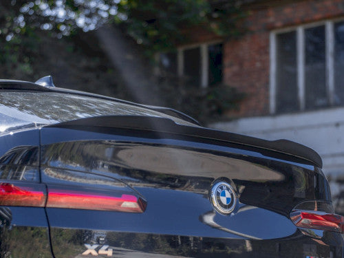 Maxton Design Gloss Black Boot Lip Rear Spoiler / Tailgate Trunk Lip Extension for BMW X4 G02 M Sport (2018–2021) – High-Gloss Piano Black ABS Rear Blade