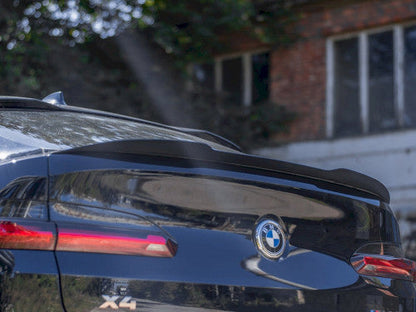 Maxton Design Gloss Black Boot Lip Rear Spoiler / Tailgate Trunk Lip Extension for BMW X4 G02 M Sport (2018–2021) – High-Gloss Piano Black ABS Rear Blade