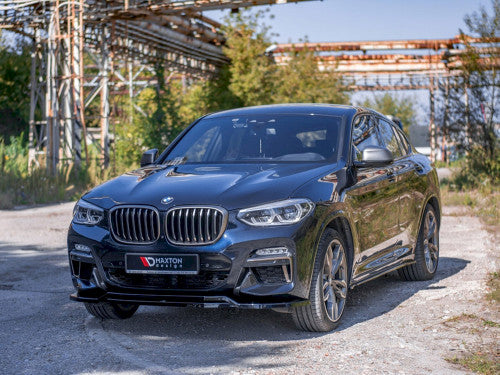 Maxton Design Gloss Black Side Skirts, Side Skirt Extensions & Splitters/Side Blades (Rocker/Sill Extensions) for BMW X4 G02 M Sport/M Pack 2018-2021 - ABS - Pair with Mounting Kit & Fitting Manual
