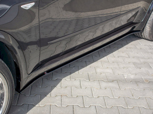 Maxton Design Gloss Black Side Skirts/Side Splitters Rocker Panel Extensions for BMW X5 E70 LCI Facelift M Sport (M Package) 2010-2013 (Pair) | Piano Black Sill Blades Diffusers | ABS Side Aero Body Kit