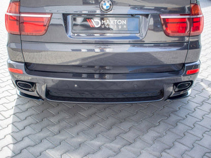 Maxton Design Gloss Black Rear Corner Splitters/Winglets/Spats/Side Splitters for BMW X5 E70 LCI M Sport Facelift Rear Bumper 2010-2013 - Valance Extensions Aero Trims - Left & Right Pair