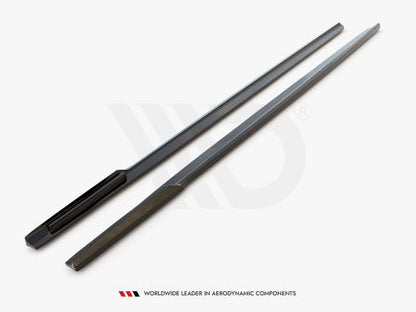 Maxton Design Gloss/Piano Black Side Skirts Diffusers for BMW 7 Series/7er G11 LCI Facelift M Sport/M-Pack (2019+) – ABS Rocker Panel Extensions, Sill Trims, Side Splitters/Blades Kit