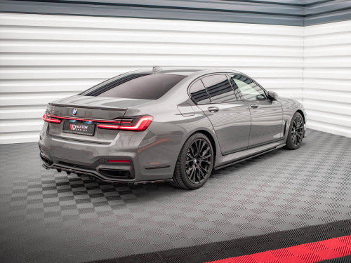 Maxton Design Gloss/Piano Black Side Skirts Diffusers for BMW 7 Series/7er G11 LCI Facelift M Sport/M-Pack (2019+) – ABS Rocker Panel Extensions, Sill Trims, Side Splitters/Blades Kit