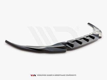 Maxton Design V.2 Gloss Black Front Splitter / Front Lip Spoiler for BMW 7 Series G11 LCI Facelift M Sport (M-Pack) 2019-onwards ABS