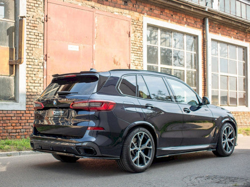 Maxton Design Piano/Gloss Black Rear Roof Lip Spoiler, Roof Edge Rear Window Wing for BMW X5 G05 M Sport (2018-on) – ABS Tailgate Spoiler Extension, Adhesive Stick-On No-Drill OE-Style Upgrade