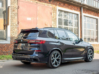 Maxton Design Piano/Gloss Black Rear Roof Lip Spoiler, Roof Edge Rear Window Wing for BMW X5 G05 M Sport (2018-on) – ABS Tailgate Spoiler Extension, Adhesive Stick-On No-Drill OE-Style Upgrade