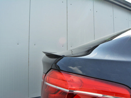 Maxton Design Gloss/Piano Black Tailgate Lip Spoiler/Cap for BMW X6 F16 M Sport 2014-2019 – Boot/Trunk Lip, Rear Decklid Extension/Tailgate Cap, Adhesive Stick-On ABS Rear Blade, 3M Tape No-Drill, OEM/OEM+ Style