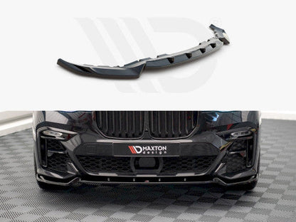 Maxton Design V2 Gloss Black Front Splitter for BMW X7 G07 (2018-2024) | Front Lip, Chin Spoiler, Bumper Lip Add-On | ABS Aero Lower Valance, Front Skirt | Front Air Dam