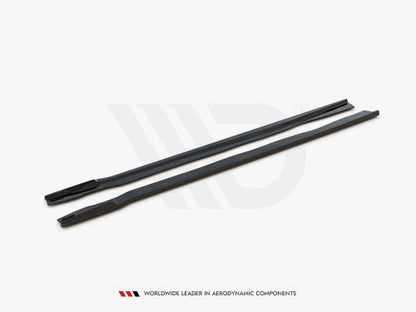 Maxton Design Gloss Piano Black Side Skirts for BMW X7 G07 (2018+ Pre-LCI & LCI) | Side Splitters, Sill Extensions, Rocker Panel Covers | ABS Pair + Fitting Kit