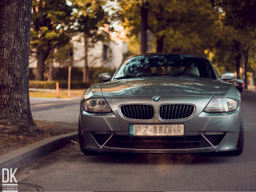 Maxton Design Racing Style Front Splitter / Front Lip Spoiler / Chin Spoiler for BMW Z4 E86 Coupe (2006-2008) ABS Front Bumper Lip / Valance Apron Extension / Bumper Extension Aero Lip Add-On