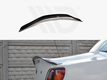 BMW Z4 E85 2002-2006 Pre-LCI (Pre-Facelift) Bootlid/Trunk Lip Spoiler – Gloss Piano Black Decklid Wing Extension/Cap by Maxton Design, ABS 3M Tape-On, OE-Style Mk1 Roadster Rear Tail Lip