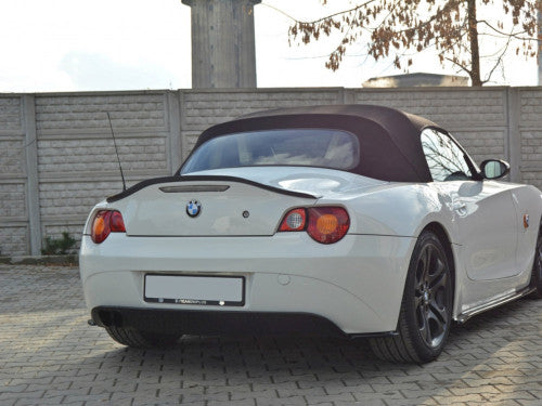 BMW Z4 E85 2002-2006 Pre-LCI (Pre-Facelift) Bootlid/Trunk Lip Spoiler – Gloss Piano Black Decklid Wing Extension/Cap by Maxton Design, ABS 3M Tape-On, OE-Style Mk1 Roadster Rear Tail Lip