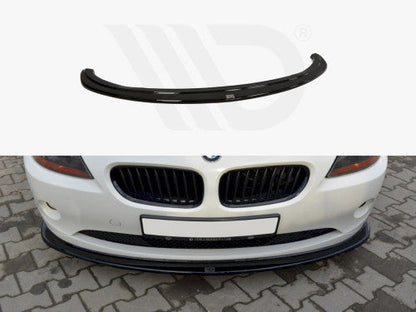 Maxton Design V2 Gloss Black Front Splitter / Lip Spoiler for BMW Z4 E85 2002-2006 (Pre-Facelift, Pre-LCI) – Front Bumper Chin Spoiler / Lower Bumper Extension – Fits Standard OEM Bumper – Front Air Dam / Apron Trim / Diffuser Style Lip