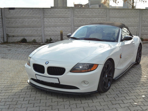 Maxton Design V2 Gloss Black Front Splitter / Lip Spoiler for BMW Z4 E85 2002-2006 (Pre-Facelift, Pre-LCI) – Front Bumper Chin Spoiler / Lower Bumper Extension – Fits Standard OEM Bumper – Front Air Dam / Apron Trim / Diffuser Style Lip