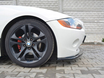 Maxton Design V2 Gloss Black Front Splitter / Lip Spoiler for BMW Z4 E85 2002-2006 (Pre-Facelift, Pre-LCI) – Front Bumper Chin Spoiler / Lower Bumper Extension – Fits Standard OEM Bumper – Front Air Dam / Apron Trim / Diffuser Style Lip