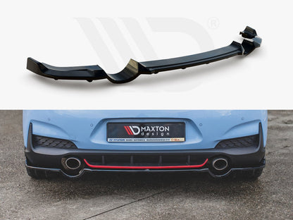 Maxton Design - CENTRAL REAR SPLITTER (WITH VERTICAL BARS) HYUNDAI I30 N MK3 HATCHBACK (2017-2020)