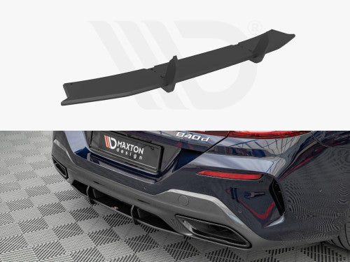 Maxton Design Street Pro Rear Diffuser / Splitter Insert, Satin Black - BMW 8 Series Gran Coupe G16 M Sport (M Pack) 2019-2024 - Rear Valance/Apron Lower Bumper Lip Spoiler