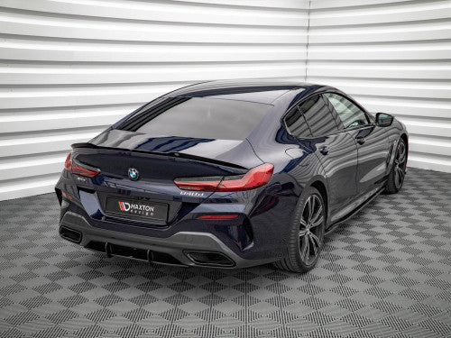 Maxton Design Street Pro Rear Diffuser / Splitter Insert, Satin Black - BMW 8 Series Gran Coupe G16 M Sport (M Pack) 2019-2024 - Rear Valance/Apron Lower Bumper Lip Spoiler