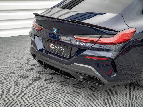 Maxton Design Street Pro Rear Diffuser / Splitter Insert, Satin Black - BMW 8 Series Gran Coupe G16 M Sport (M Pack) 2019-2024 - Rear Valance/Apron Lower Bumper Lip Spoiler