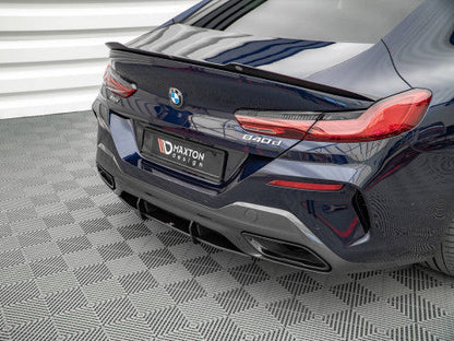 Maxton Design Street Pro Rear Diffuser / Splitter Insert, Satin Black - BMW 8 Series Gran Coupe G16 M Sport (M Pack) 2019-2024 - Rear Valance/Apron Lower Bumper Lip Spoiler