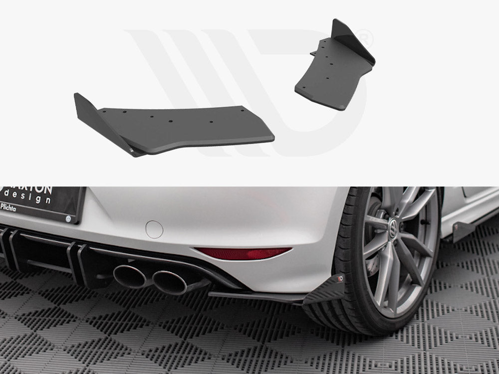Maxton Design - STREET PRO REAR SIDE SPLITTERS (+FLAPS) VW GOLF R MK7 (2013-2016)