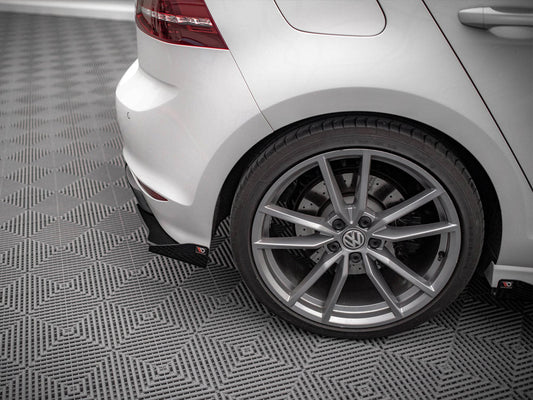 Maxton Design - STREET PRO REAR SIDE SPLITTERS (+FLAPS) VW GOLF R MK7 (2013-2016)