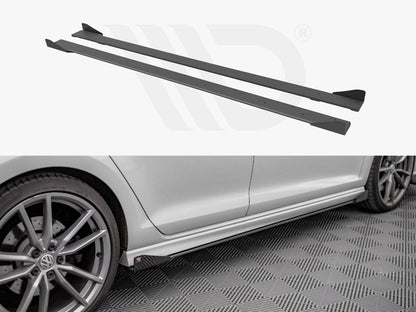 Maxton Design - STREET PRO SIDE SKIRTS DIFFUSERS (+FLAPS) VW GOLF R MK7 (2013-2016)