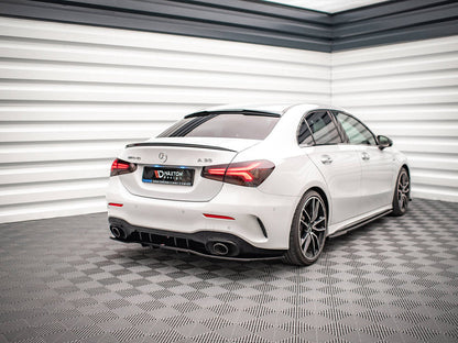 Maxton Design - Rear Splitter (Vertical Bars) V.1 Mercedes A 35 AMG Sedan V177