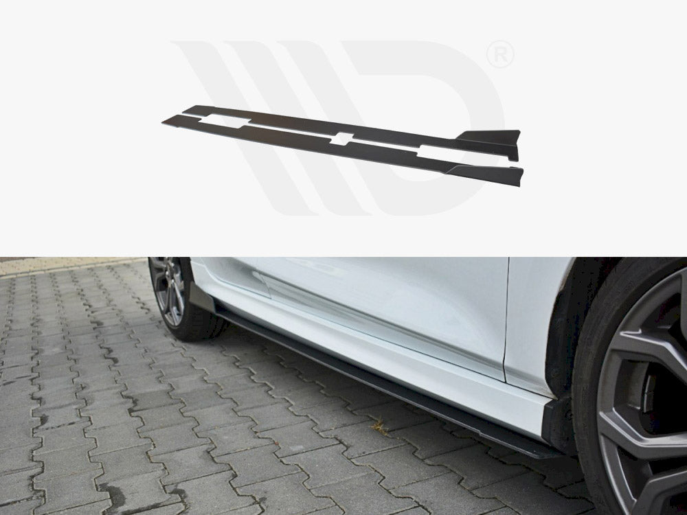 Maxton Design - RACING SIDE SKIRTS DIFFUSERS V.1 FORD FIESTA MK8/8.5 ST / ST-LINE