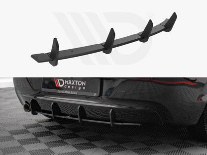 Maxton Design Street Pro Rear Diffuser Splitter for BMW 1 Series F20 (2011-2015) - 10mm ABS Rear Lower Spoiler Valance Bumper Insert - Matte Black or Red Core - Performance Rear Apron Under-Bumper Trim