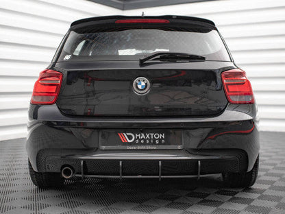 Maxton Design Street Pro Rear Diffuser Splitter for BMW 1 Series F20 (2011-2015) - 10mm ABS Rear Lower Spoiler Valance Bumper Insert - Matte Black or Red Core - Performance Rear Apron Under-Bumper Trim