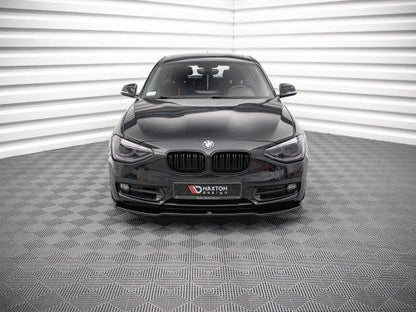 Maxton Design Gloss Piano Black Front Lip Spoiler Splitter V.1 for BMW 1 Series F20 2011-2015 - Chin Spoiler/Bumper Lip/Lower Valance Apron Skirt ABS Aero