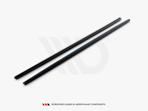 Maxton Design Gloss Black Side Skirts Diffusers/Splitters for BMW 1 Series F20 (2011-2015) ABS Pair with Mounting Kit