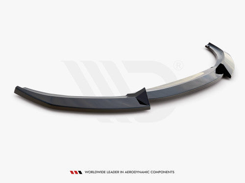 Maxton Design V.2 Gloss Black Front Splitter / Front Lip / Bumper Lip Spoiler for BMW 1 Series F20 (2011-2015)