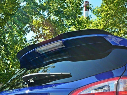 Genuine Maxton Design Rear Roof Spoiler Lip/Wing Extension Cap for Ford Focus Mk3 ST Estate (Wagon/Tourer) 2012-2014 Pre-Facelift - ABS Stick-On No-Drill Tailgate Roof Blade with 3M Tape