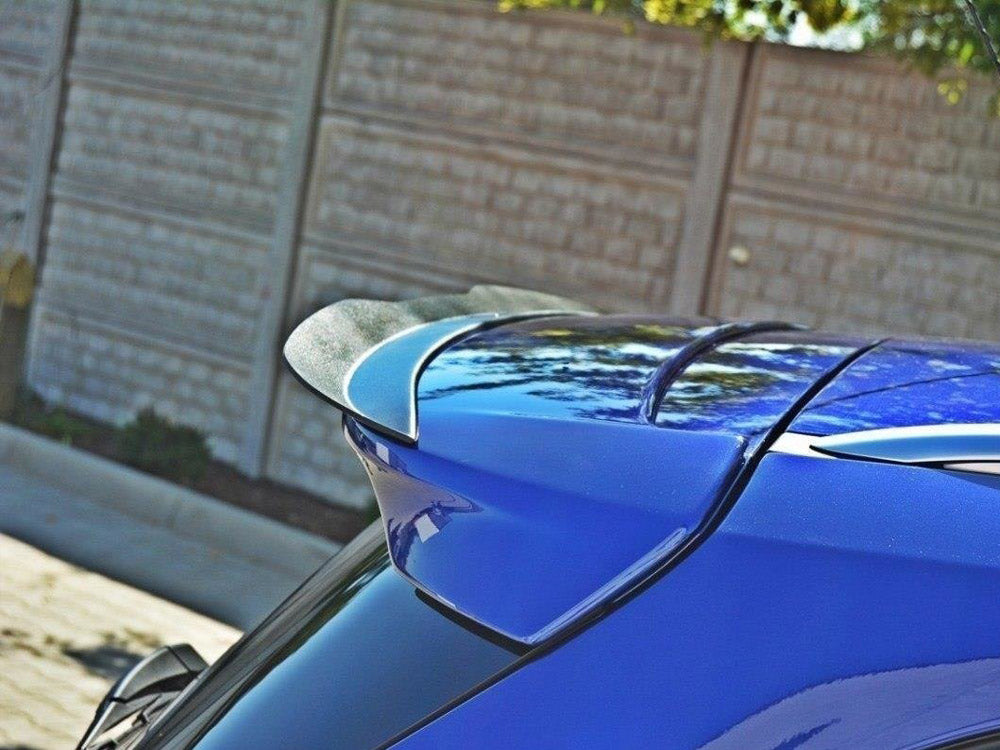 Genuine Maxton Design Rear Roof Spoiler Lip/Wing Extension Cap for Ford Focus Mk3 ST Estate (Wagon/Tourer) 2012-2014 Pre-Facelift - ABS Stick-On No-Drill Tailgate Roof Blade with 3M Tape