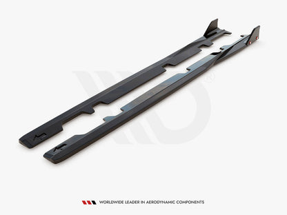 Maxton Design - SIDE SKIRTS DIFFUSERS V.2 + FLAPS FORD FIESTA ST / ST-LINE MK8/8.5